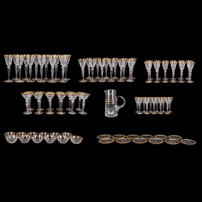 Lot 166 - St. Louis Cristal France, Suite of 'Excellence' pattern glass