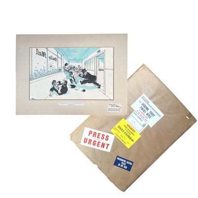 Lot 273 - Giles [Carl Ronald Giles O. B. E.] Cartoon depicting the Daily Mail