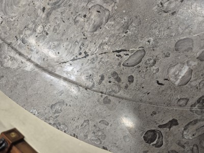 Lot 13 - A French empire style marble topped gueridon