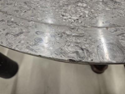 Lot 13 - A French empire style marble topped gueridon