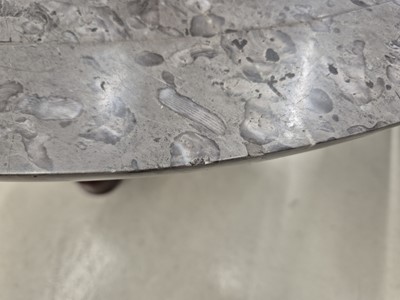 Lot 13 - A French empire style marble topped gueridon