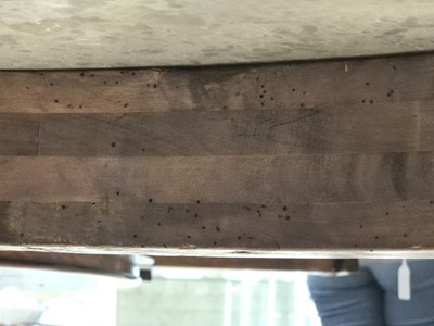 Lot 13 - A French empire style marble topped gueridon