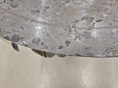 Lot 13 - A French empire style marble topped gueridon