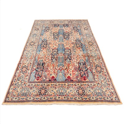 Lot 71 - A fine part silk Nain carpet, central Persia