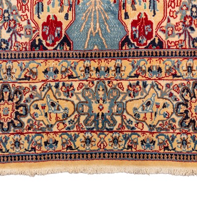 Lot 71 - A fine part silk Nain carpet, central Persia