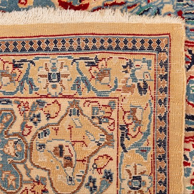 Lot 71 - A fine part silk Nain carpet, central Persia