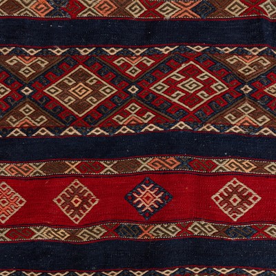 Lot 38 - An antique Shahsavan flat weave carpet, north-west Persia