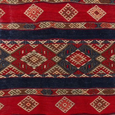 Lot 38 - An antique Shahsavan flat weave carpet, north-west Persia