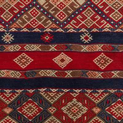 Lot 38 - An antique Shahsavan flat weave carpet, north-west Persia
