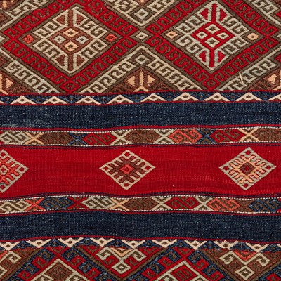 Lot 38 - An antique Shahsavan flat weave carpet, north-west Persia
