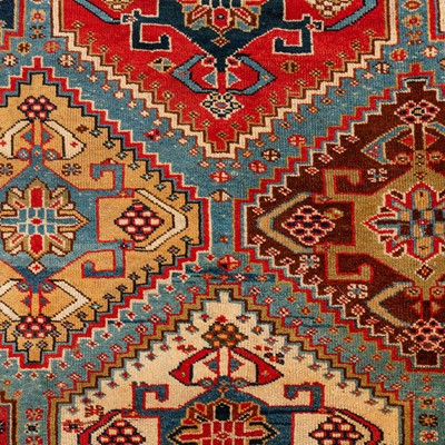 Lot 39 - An antique Qashqai small carpet, south-west Persia