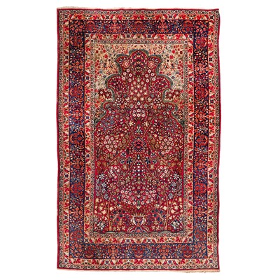 Lot 22 - A fine Kirman prayer rug, south Persia