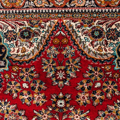 Lot 23 - An extremely fine silk Qum rug, central Persia