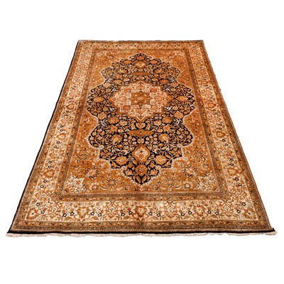 Lot 32 - A very fine silk Qum rug, central Persia