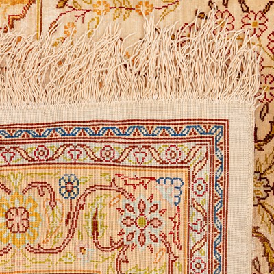 Lot 69 - A very fine silk Hereke prayer rug, Turkey