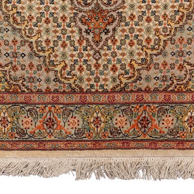 Lot 54 - A very fine part silk Tabriz runner, north-west Persia