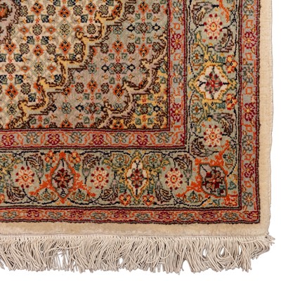 Lot 54 - A very fine part silk Tabriz runner, north-west Persia
