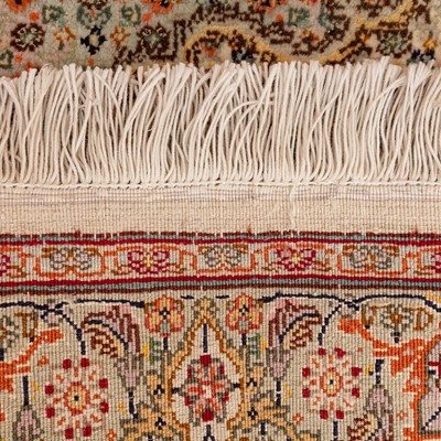 Lot 54 - A very fine part silk Tabriz runner, north-west Persia