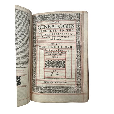 Lot 15 - [Bible, English] Four works bound in one, Bigg Wither family of Manydown