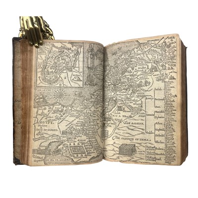 Lot 15 - [Bible, English] Four works bound in one, Bigg Wither family of Manydown
