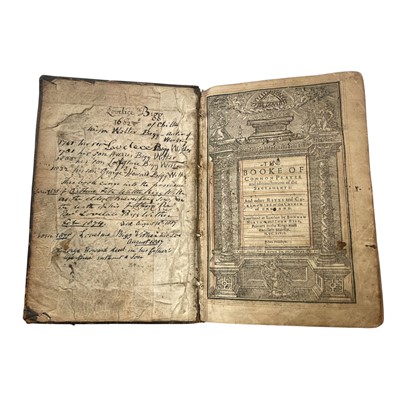 Lot 15 - [Bible, English] Four works bound in one, Bigg Wither family of Manydown