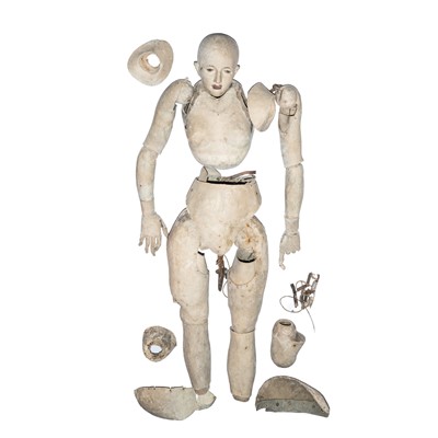 Lot 136 - An unusual Continental life-size papier mâché mannequin, second half of the 19th century
