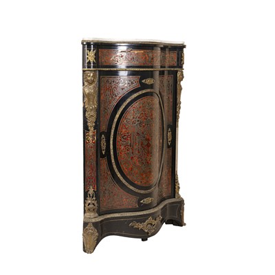 Lot 249 - A Napoleon III Boulle work corner cabinet, ebonised and tortoiseshell circa 1860s