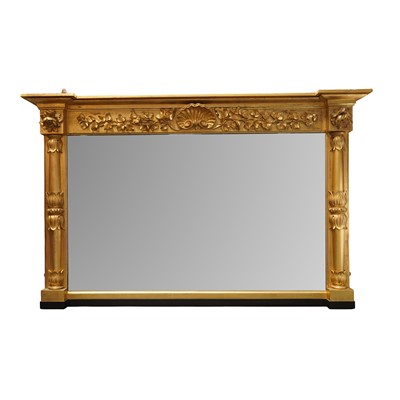 Lot 73 - A William IV giltwood overmantel mirror