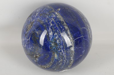 Lot 157 - A large lapis lazuli sphere, 13½ diameter.