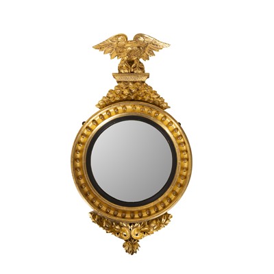 Lot 72 - A Regency giltwood convex mirror