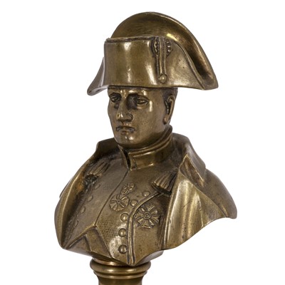 Lot 70 - A late 19th Century bronze bust of Napoleon Bonaparte