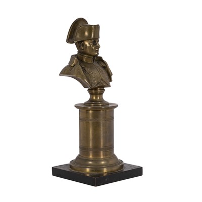Lot 70 - A late 19th Century bronze bust of Napoleon Bonaparte