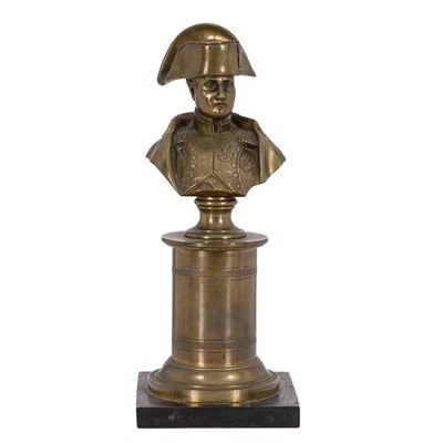 Lot 70 - A late 19th Century bronze bust of Napoleon Bonaparte