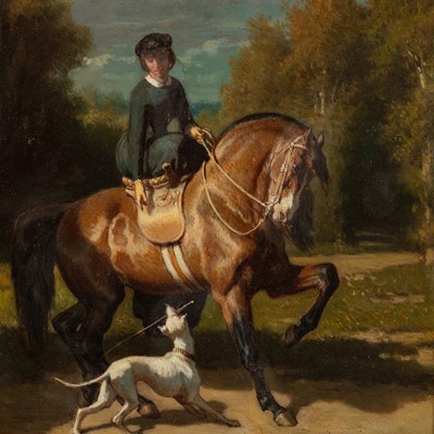 Lot 89 - Follower of Alfred De Dreux (French, early-mid 19th Century)