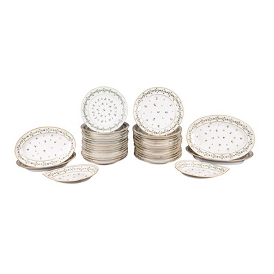 Lot 196 - Duc d'Angoulême's porcelain factory (attributed), Paris Porcelain 'Barbeaux' part-service