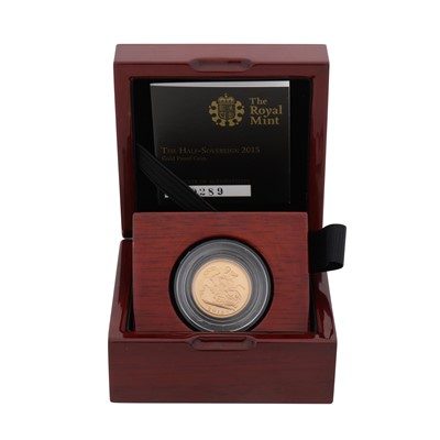 Lot 331 - GB 22ct Gold Coin- Royal Mint 2015 Proof Half Sovereign