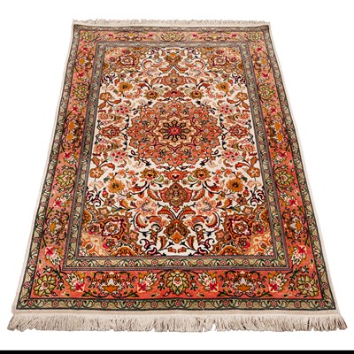 Lot 85 - A very fine part silk Tabriz rug, north-west Persia