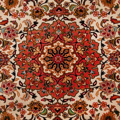 Lot 85 - A very fine part silk Tabriz rug, north-west Persia