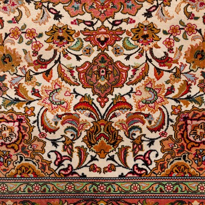 Lot 85 - A very fine part silk Tabriz rug, north-west Persia