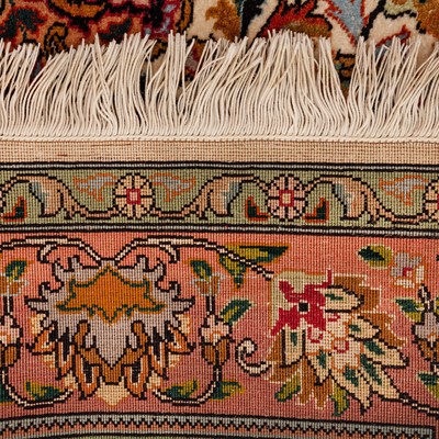 Lot 85 - A very fine part silk Tabriz rug, north-west Persia