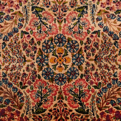 Lot 37 - A fine Kirman Laver rug, south Persia