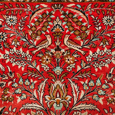 Lot 55 - A very fine silk Qum rug, central Persia