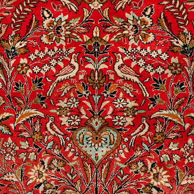 Lot 55 - A very fine silk Qum rug, central Persia