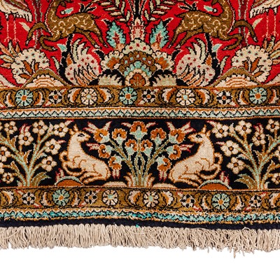 Lot 55 - A very fine silk Qum rug, central Persia