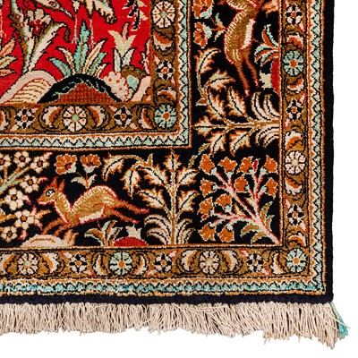 Lot 55 - A very fine silk Qum rug, central Persia