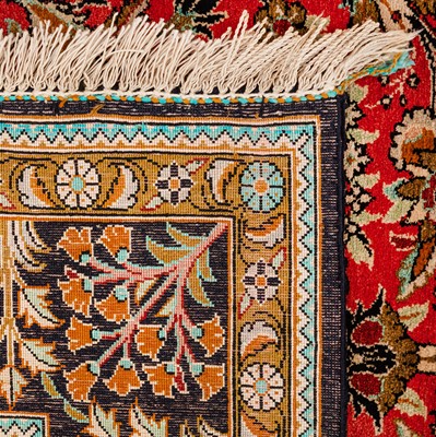 Lot 55 - A very fine silk Qum rug, central Persia
