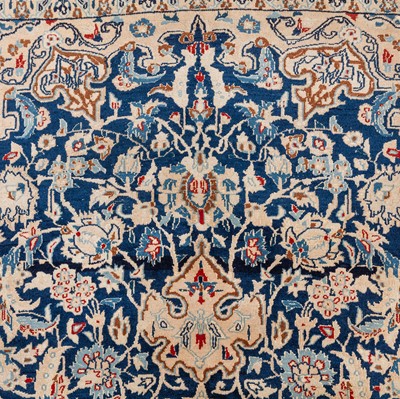 Lot 34 - A very fine part silk Nain carpet, Central Persia