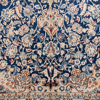 Lot 34 - A very fine part silk Nain carpet, Central Persia