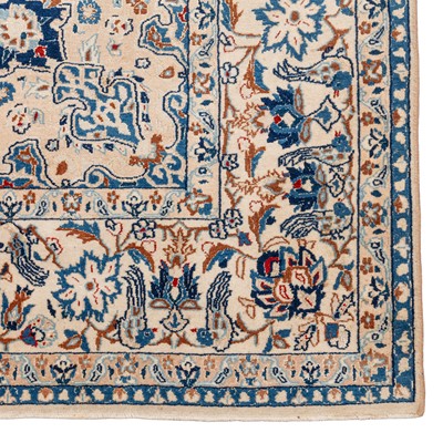 Lot 34 - A very fine part silk Nain carpet, Central Persia