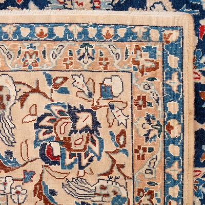 Lot 34 - A very fine part silk Nain carpet, Central Persia